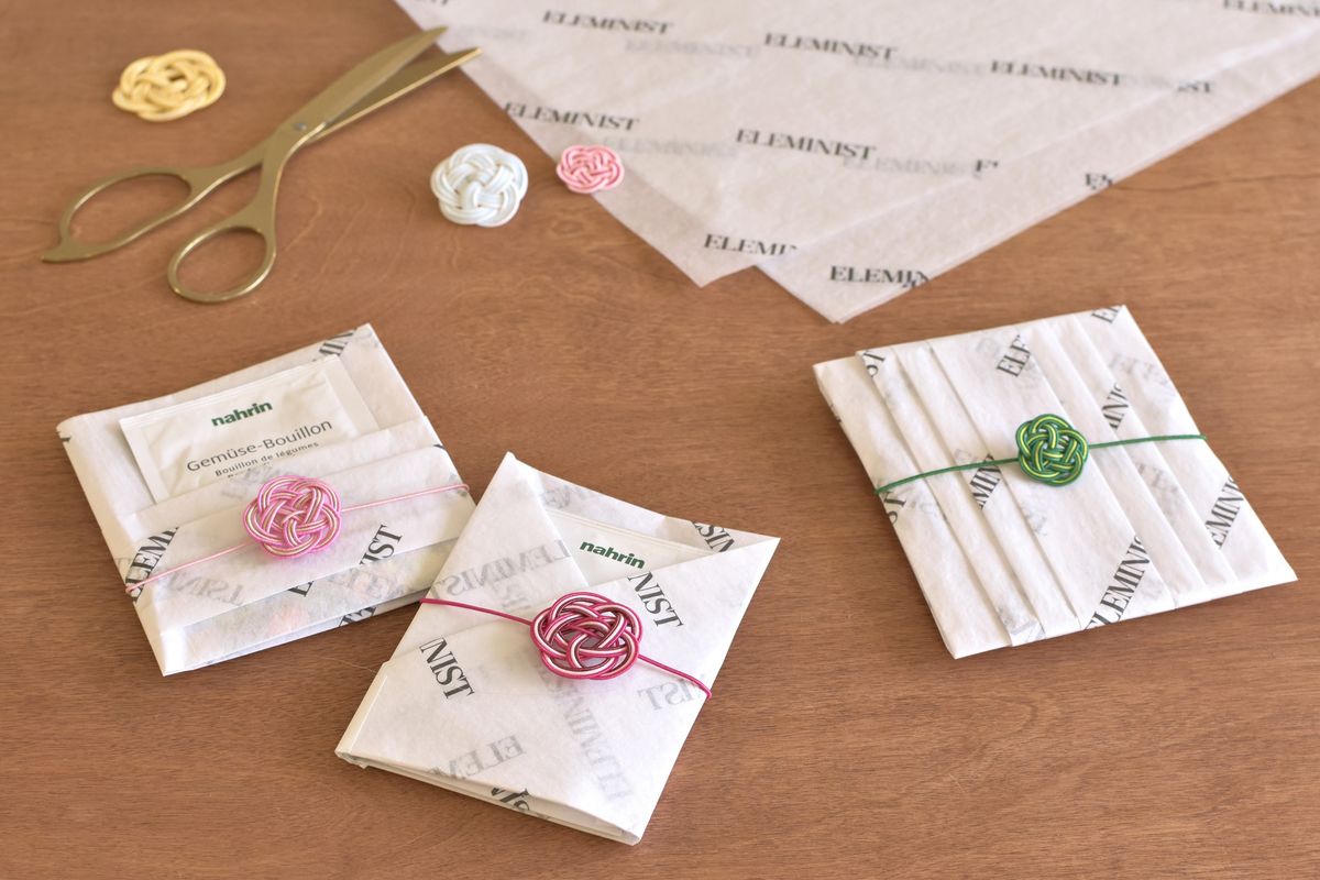 水引きを使ったエコなラッピングのアイデア