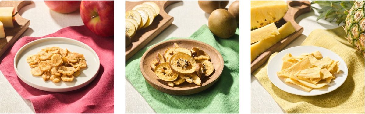 新発売の３種のフルーツ菓子