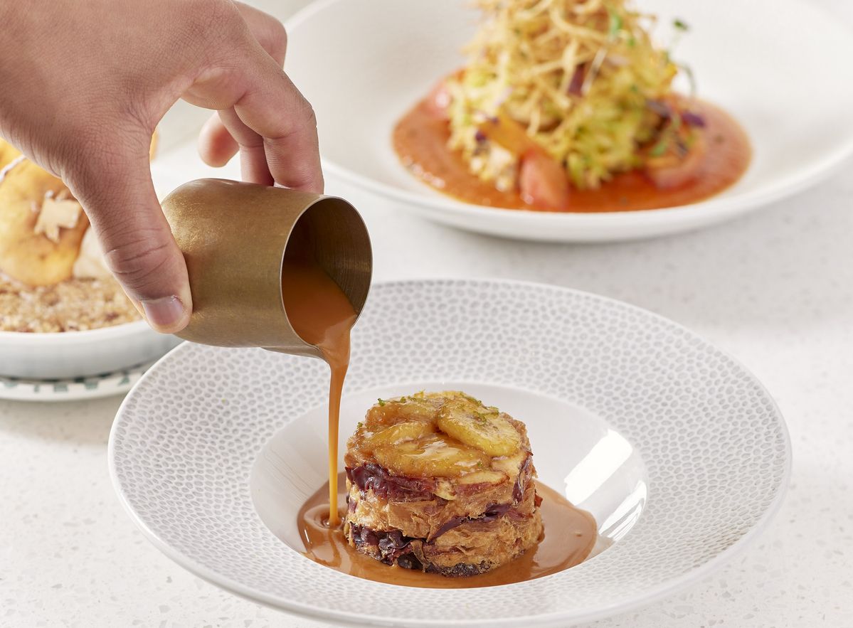 英ヒルトンでゼロウェイストのメニュー（プディング）