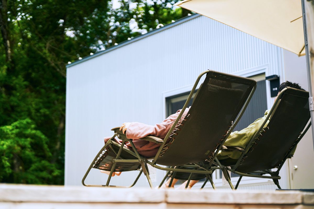 外気浴ができるスペース