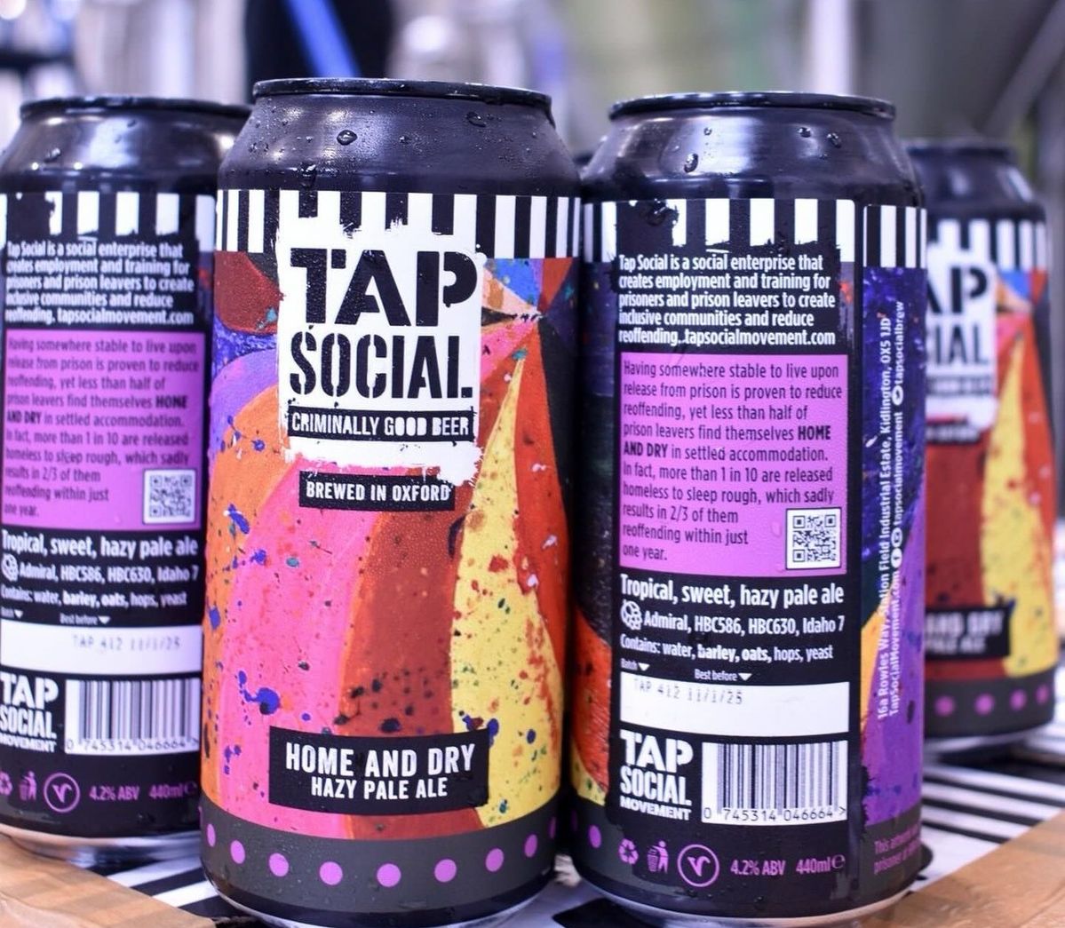 元受刑者が働くイギリスのクラフトビール醸造所TAPのビール缶
