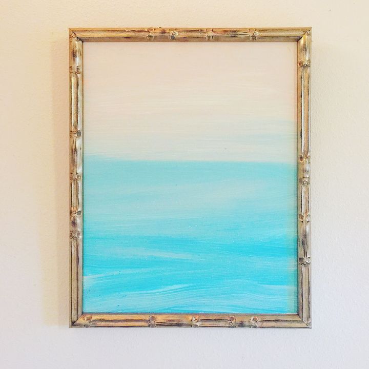 山崎美弥子さん作「海と空の絵」 見易く