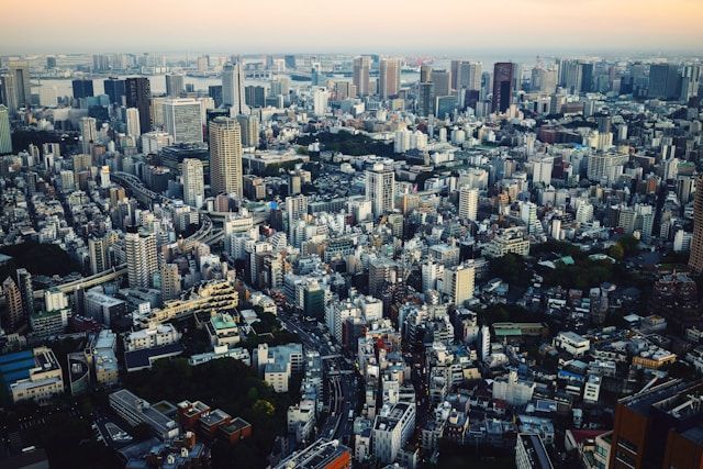 上空から見た東京