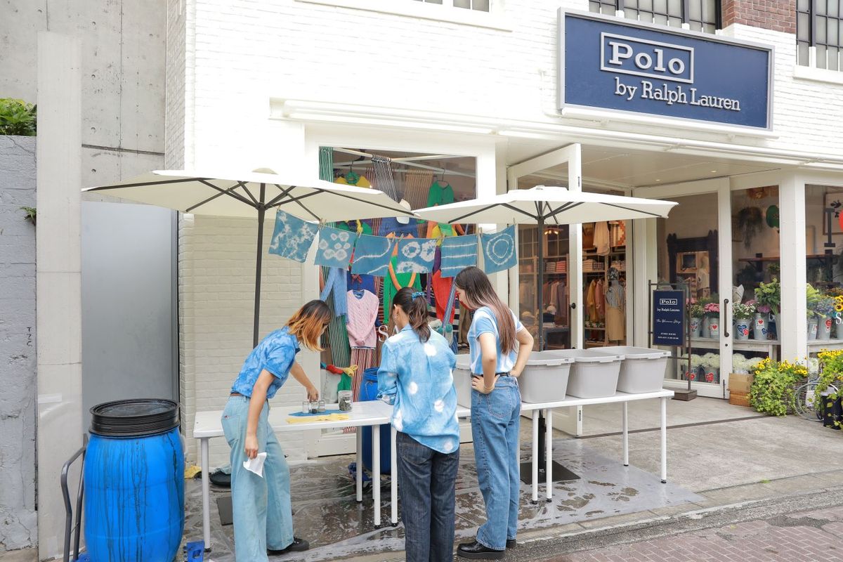 藍染ワークショップの模様