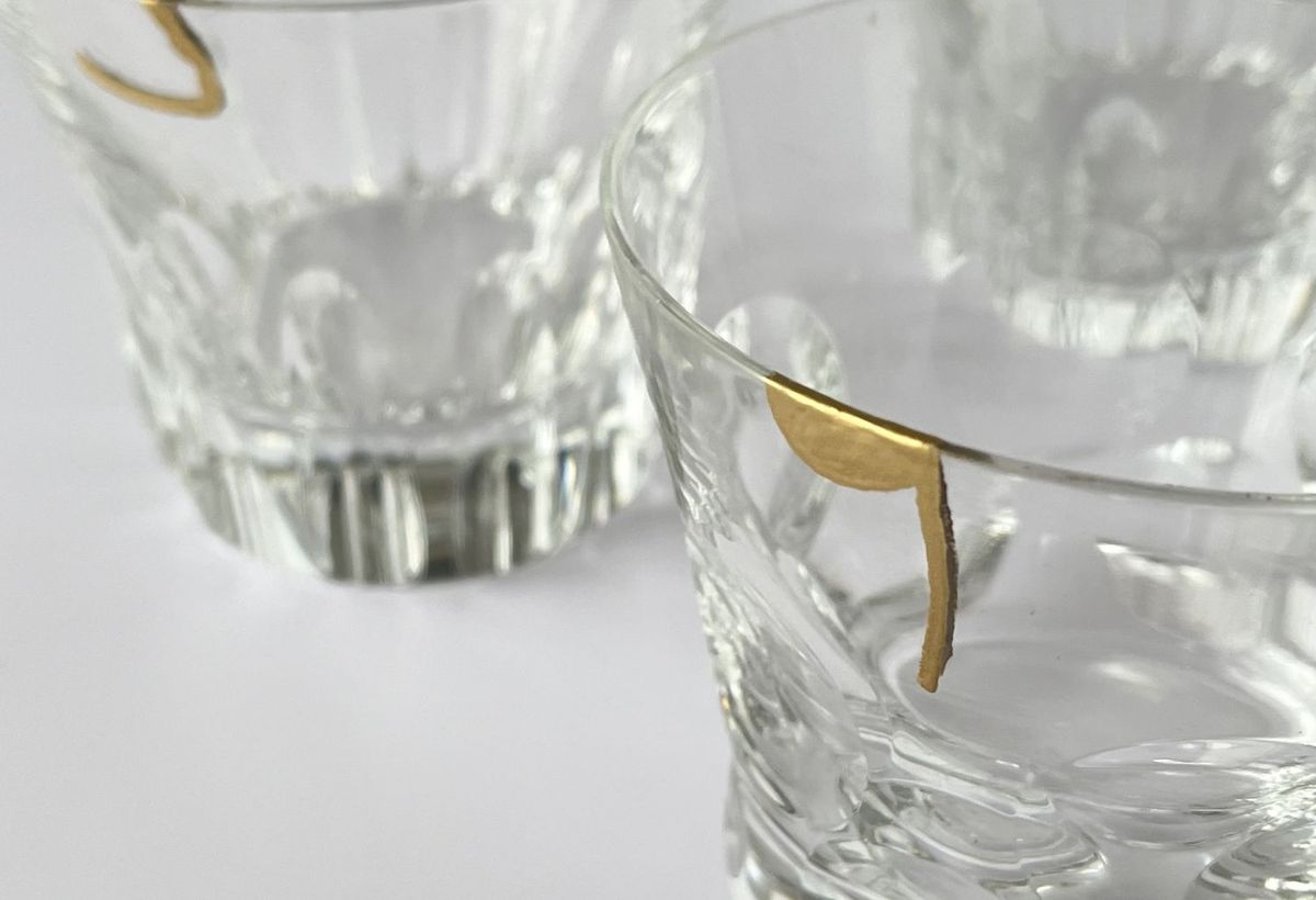 ガラスの金継ぎ