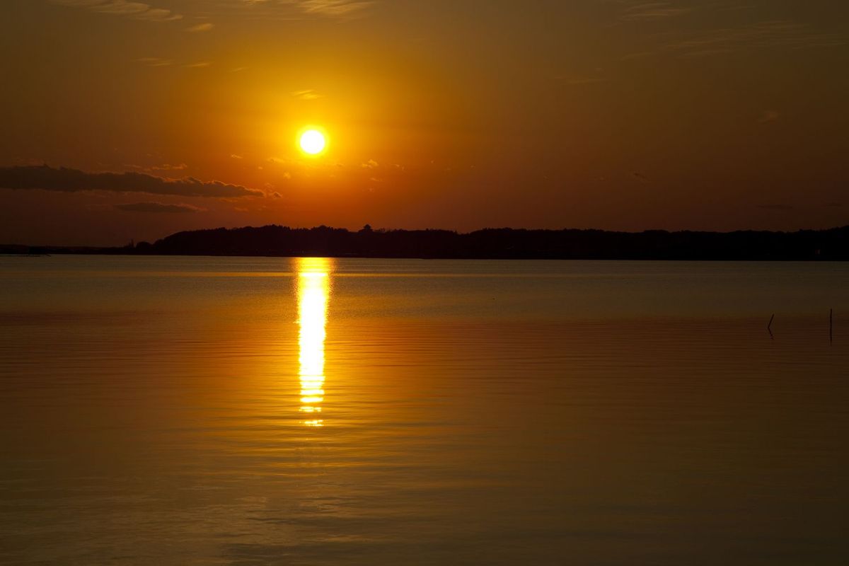 霞ヶ浦の夕日