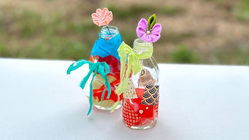 つまみ細工のサンプル