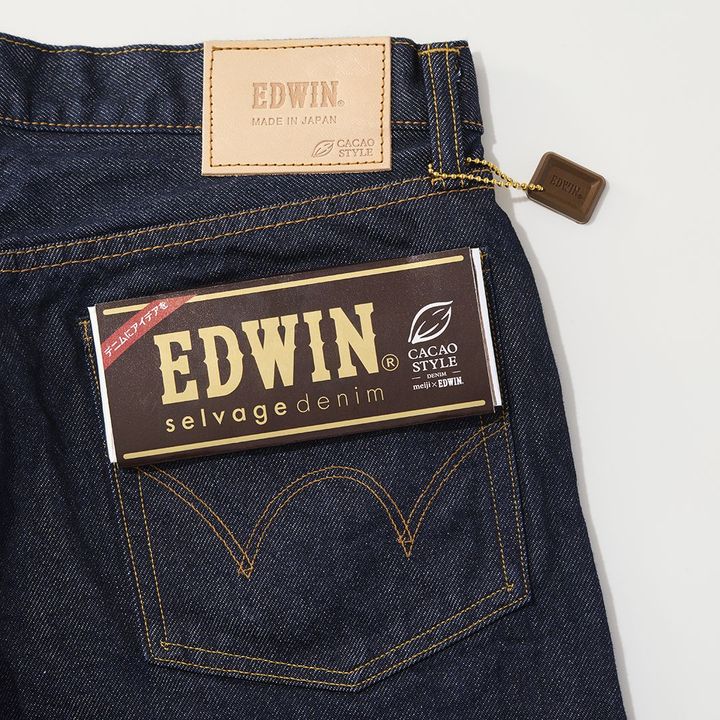 ゆ*う様 【定価33000円】EDWIN × Meiji カカオジーンズ 32サ エドウイン×明治「 CACAO STYLE」 カカオハスクをアップサイクルした