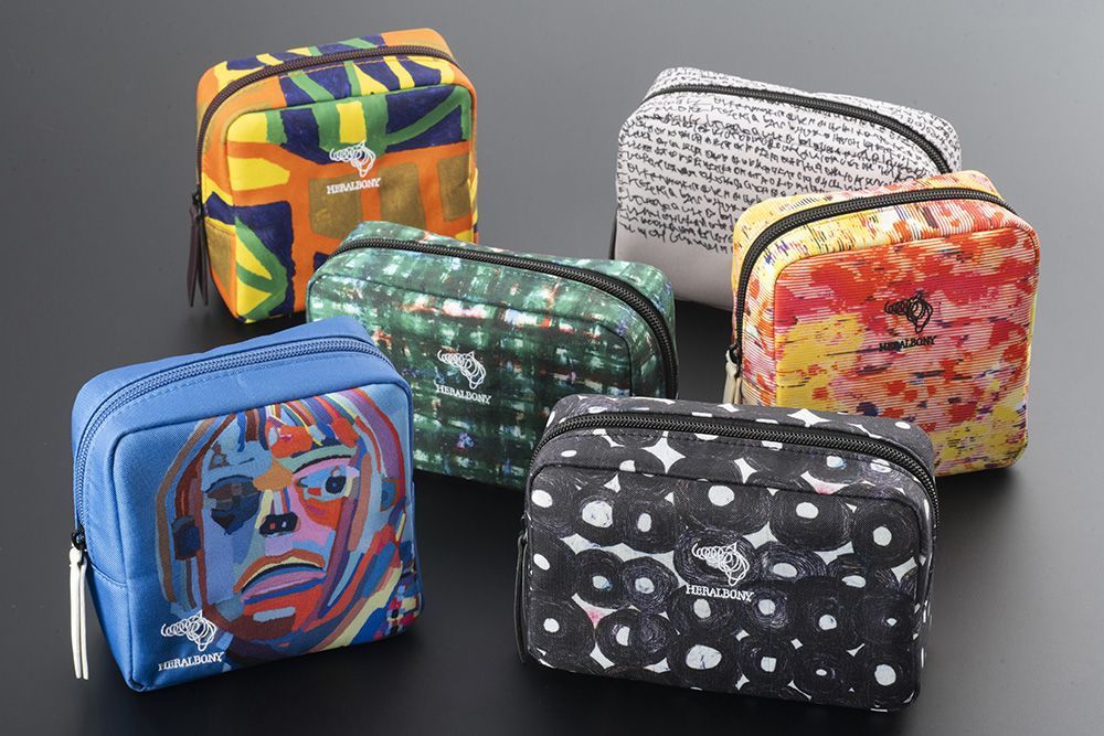 JAL国際線ビジネスクラスのアメニティで、「HERALBONY(ヘラルボニー)」のコラボデザイン