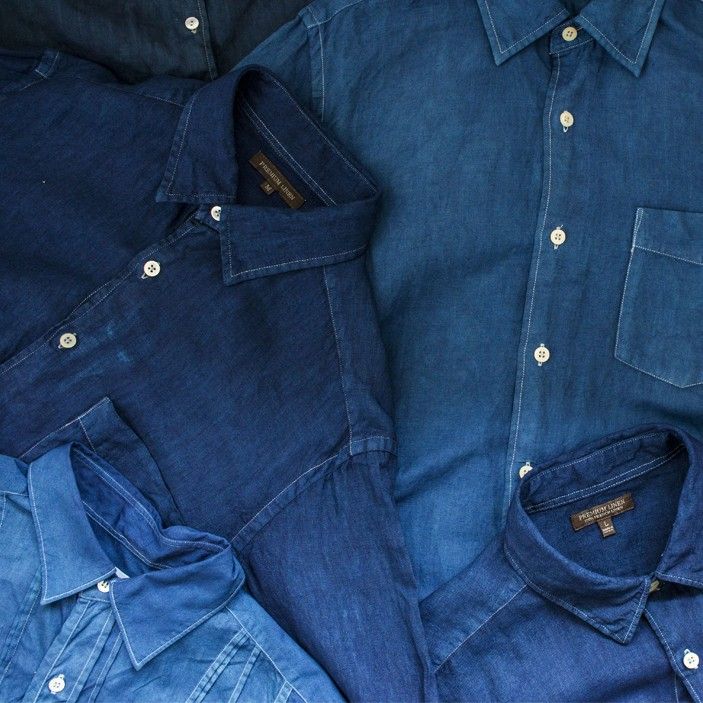 ネイビーに染めた服