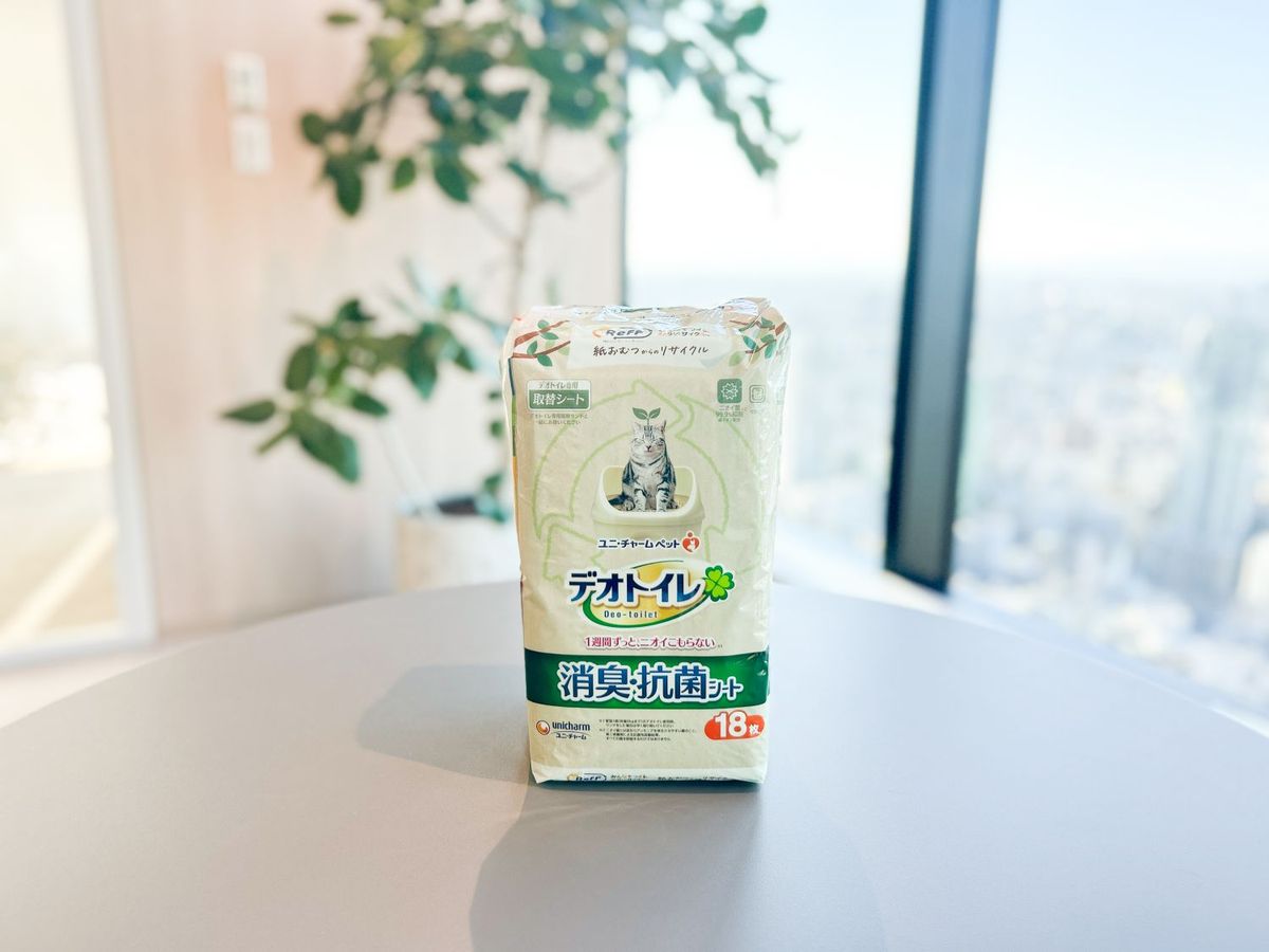 ユニ・チャームの猫用トイレシート「デオトイレ 消臭・抗菌シート RefF(リーフ)」