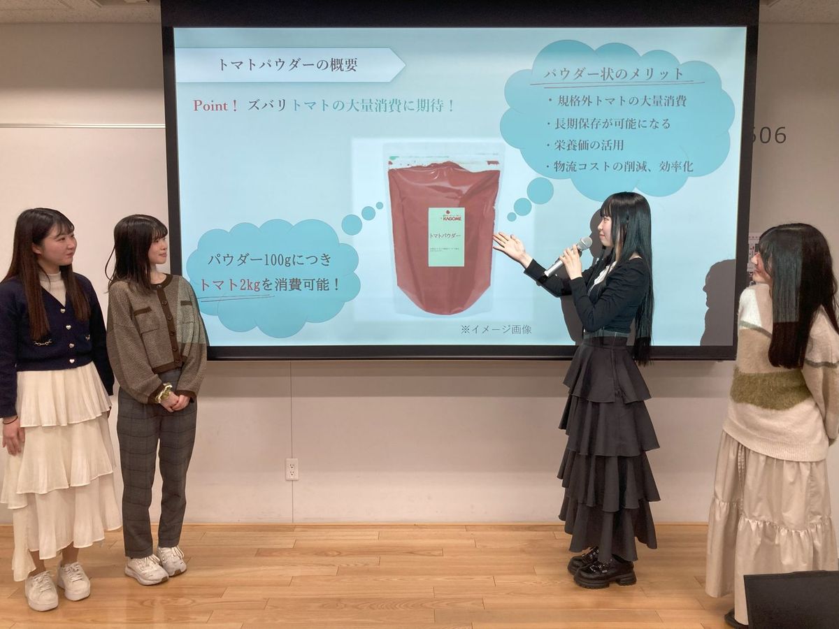 グループAの学生による発表の様子