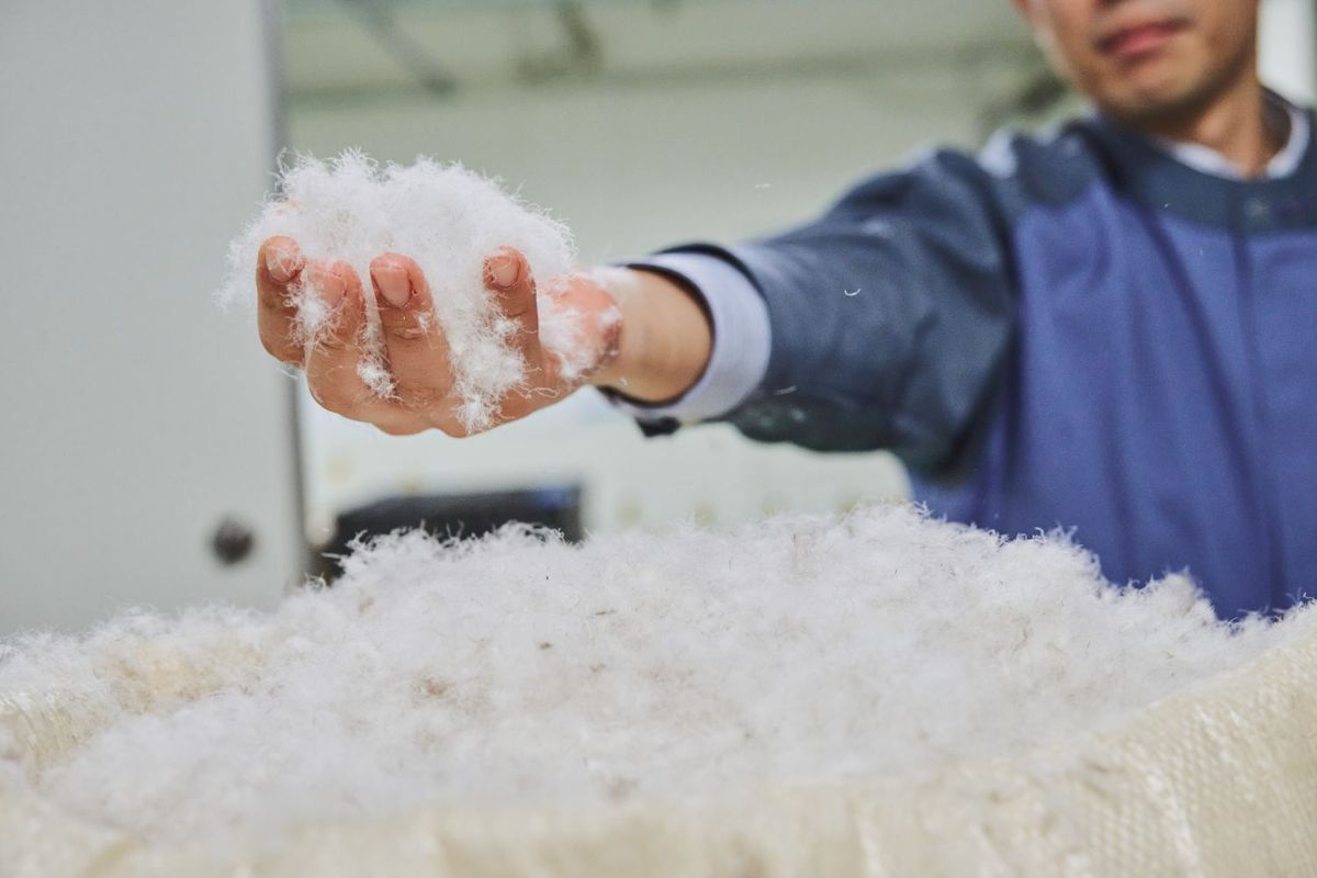 ユニクロのリサイクルしたダウン