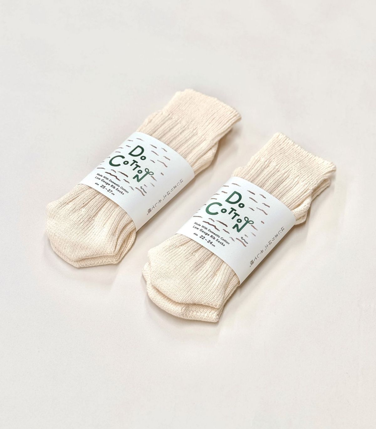 わたの種でつながる国産綿ローゲージリブソックス 商品写真