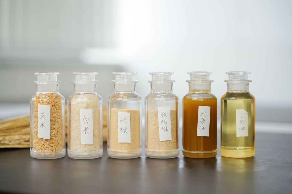 築野食品、玄米からこめ油ができるまで、米ぬか、脱脂ぬか、こめ原油