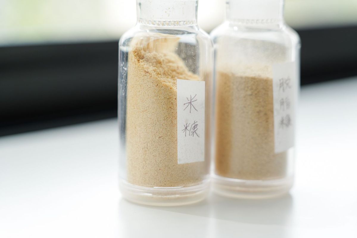 築野食品の米ぬかと脱脂ぬか