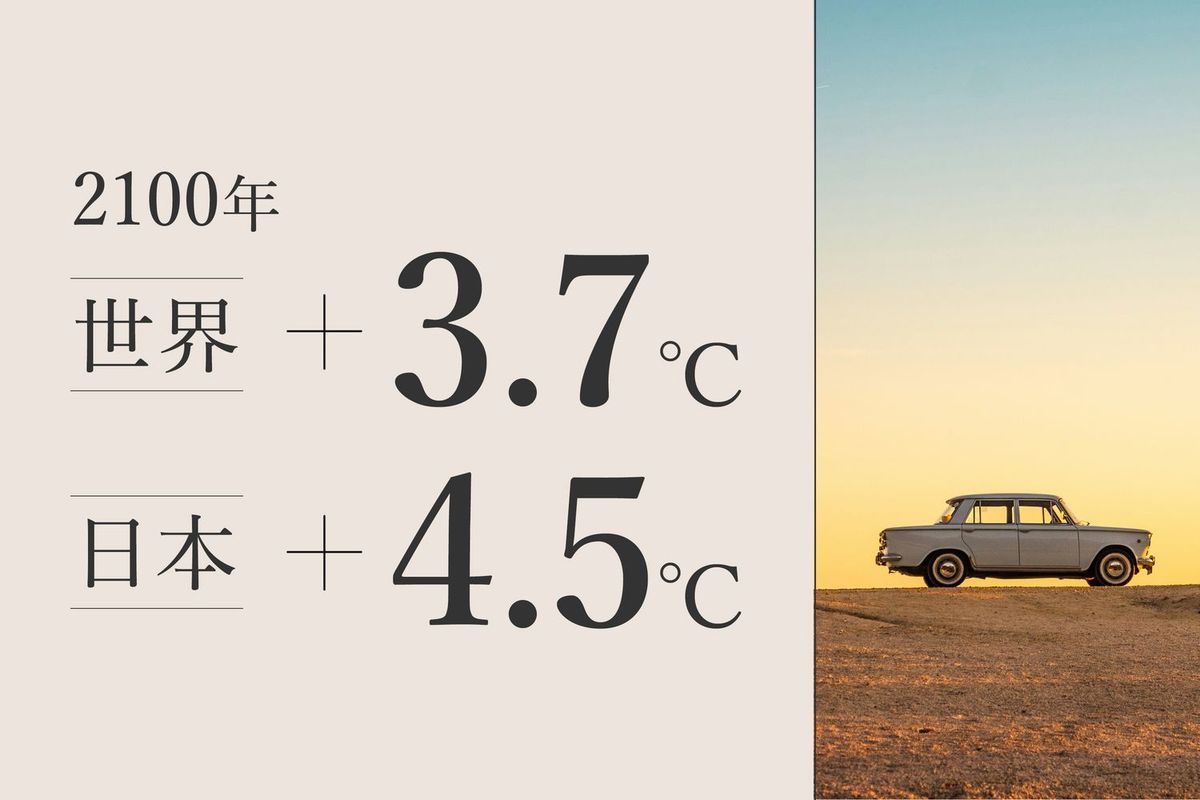 2100年の平均気温　世界は「3.7℃」日本は「4.5℃」高くなる