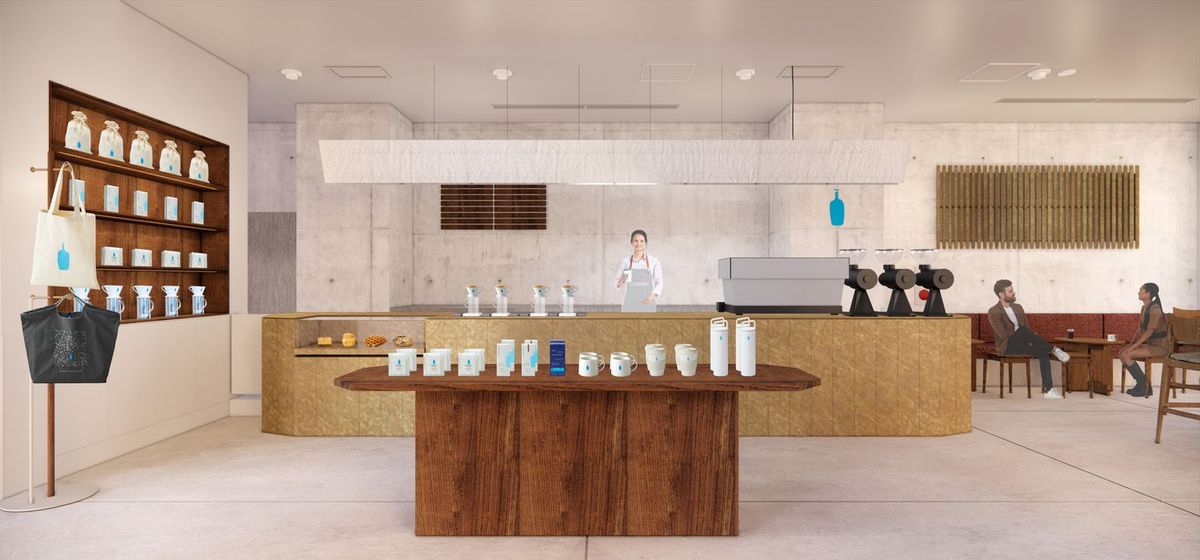 ブルーボトルコーヒー 心斎橋カフェ イメージパース