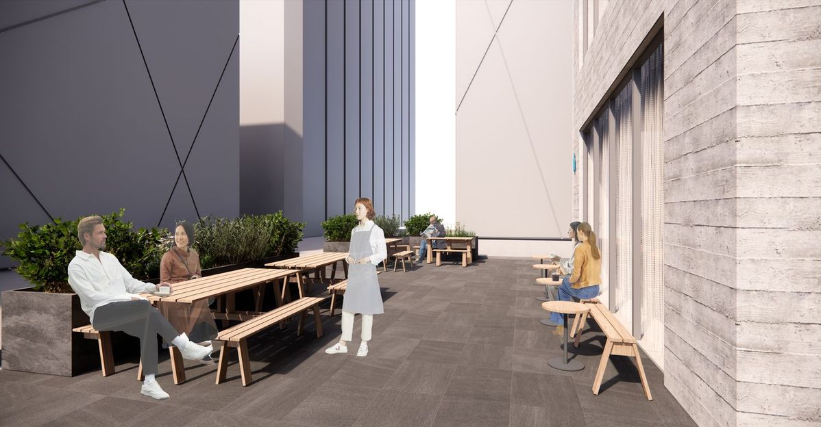 ブルーボトルコーヒー 心斎橋カフェ イメージパース