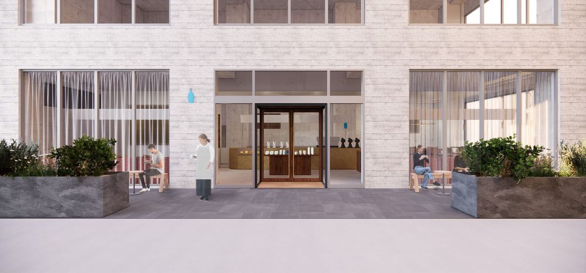 ブルーボトルコーヒー 心斎橋カフェ イメージパース