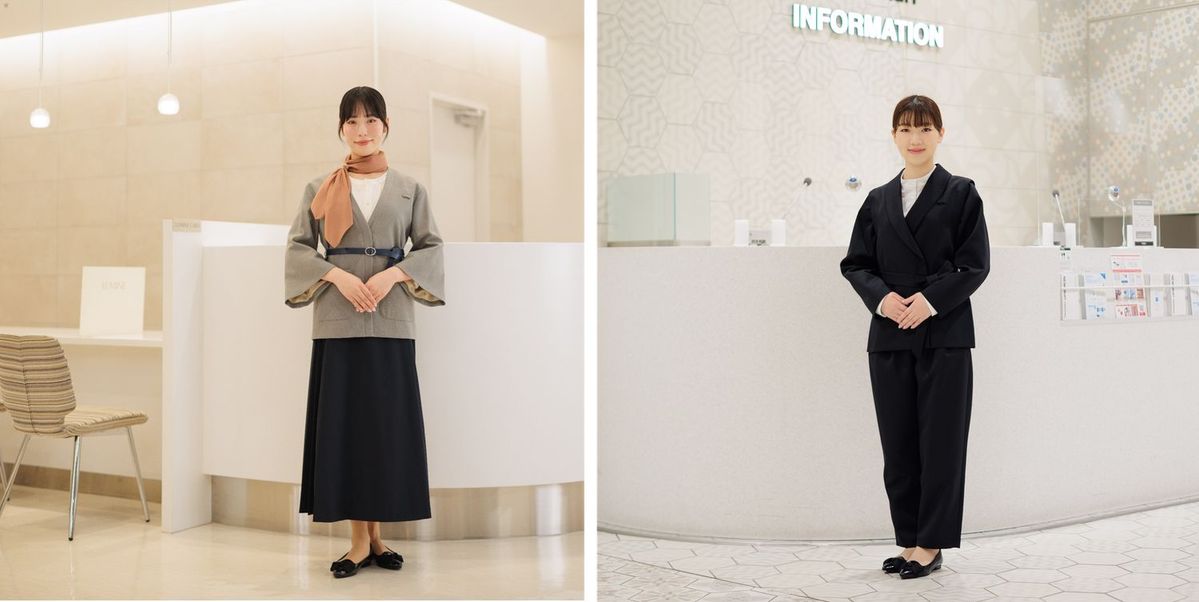 ルミネ、ニュウマン 制服着用写真