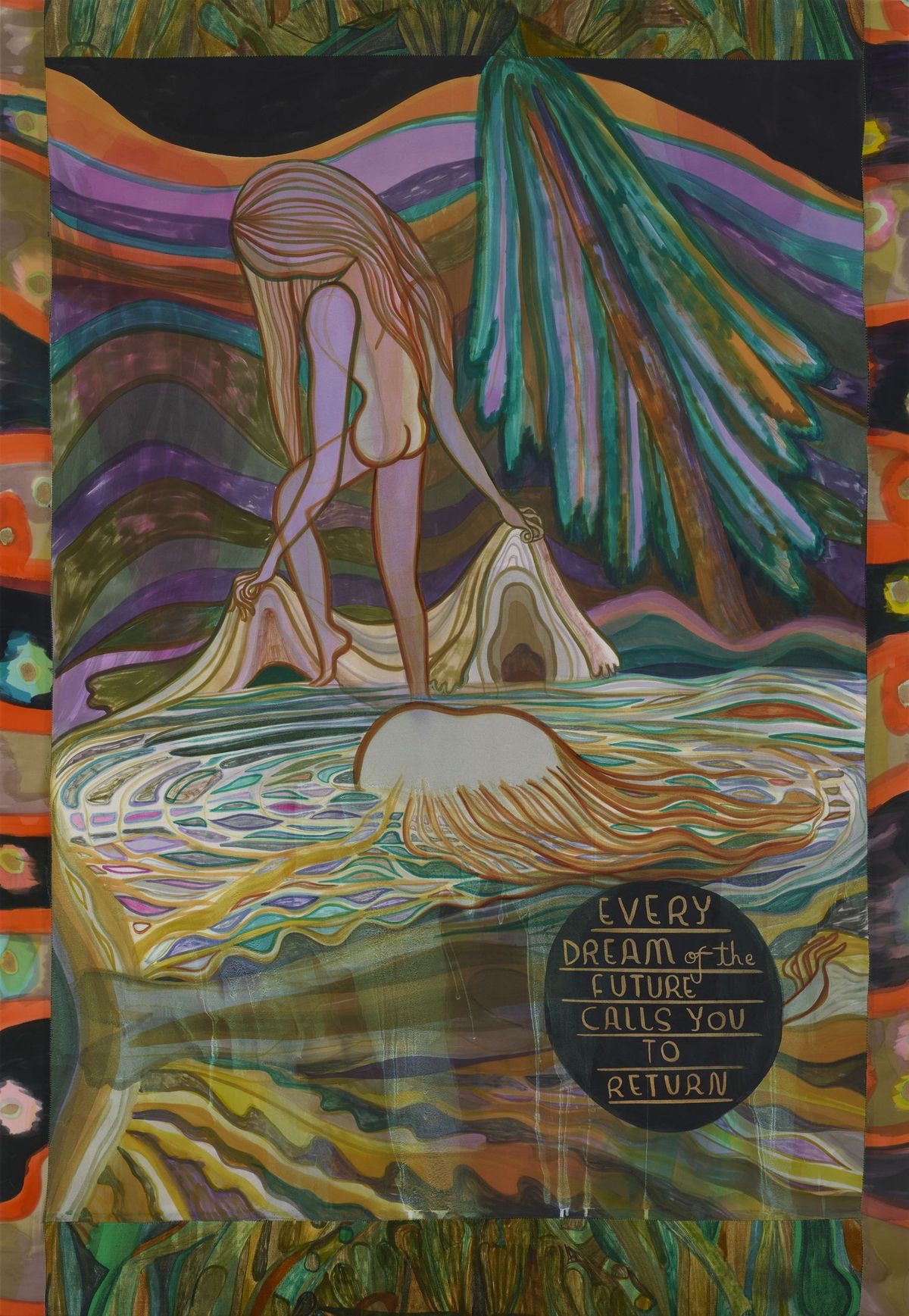 海藻からできたインクを使ったアート作品