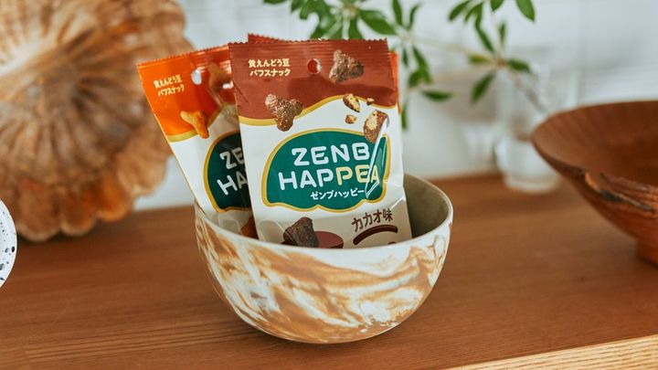 つぶつぶぴーなっつ 豆でできたザクっと食感のパフスナック「ZENB HAPPEA」が新発売