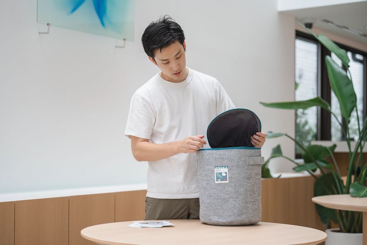 堆肥回収付きのバッグ型コンポスト「ecotasコンポスト」