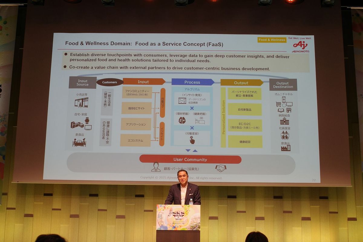SKSジャパンに登壇した、味の素株式会社 取締役 代表執行役員社長 中村茂雄氏