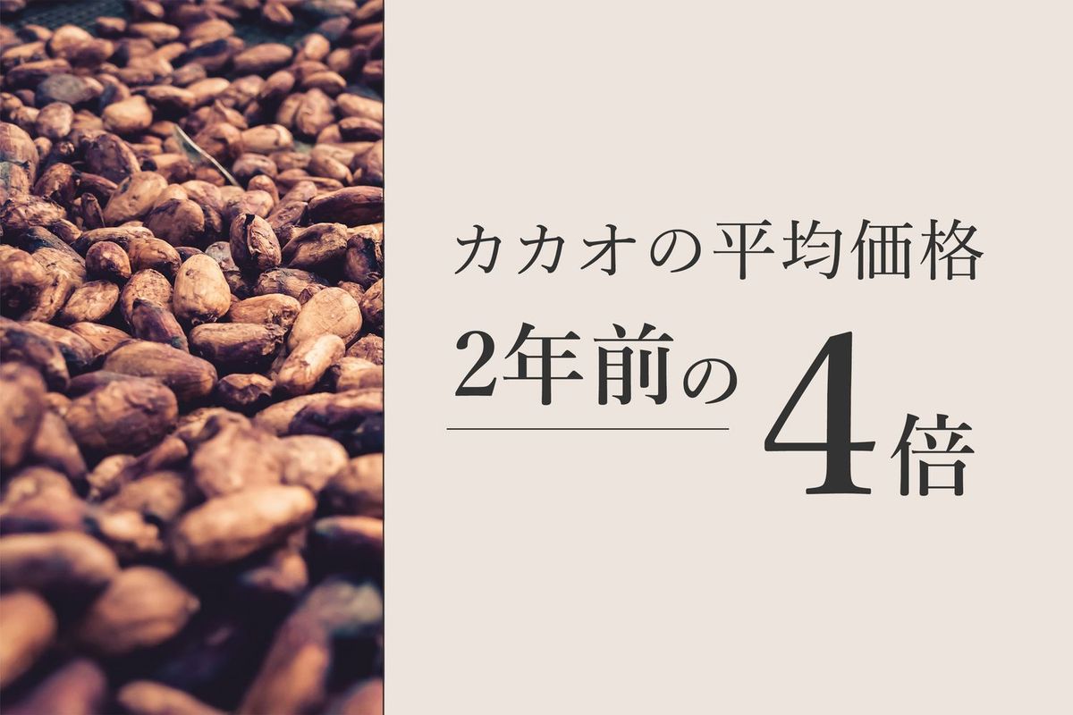 カカオ（チョコレート）の価格が高騰