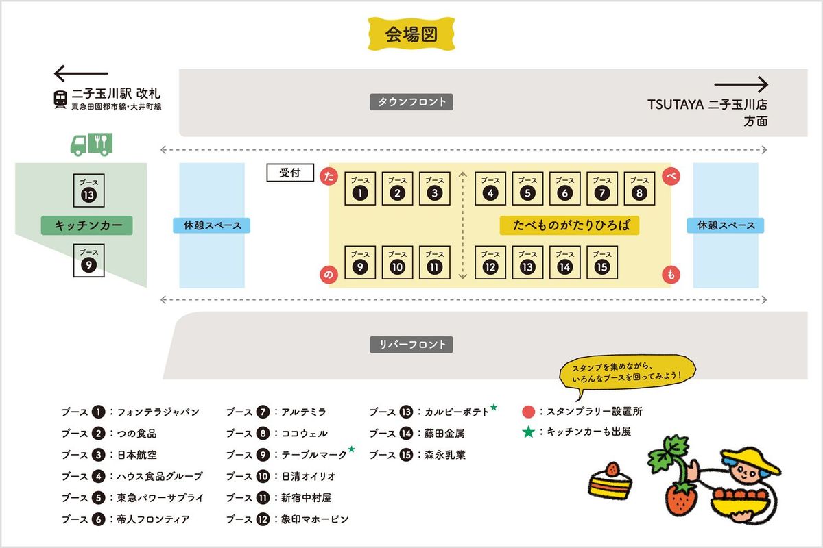 macaroni×ELEMINISTの初協同イベント『たべものがたりひろば』会場図