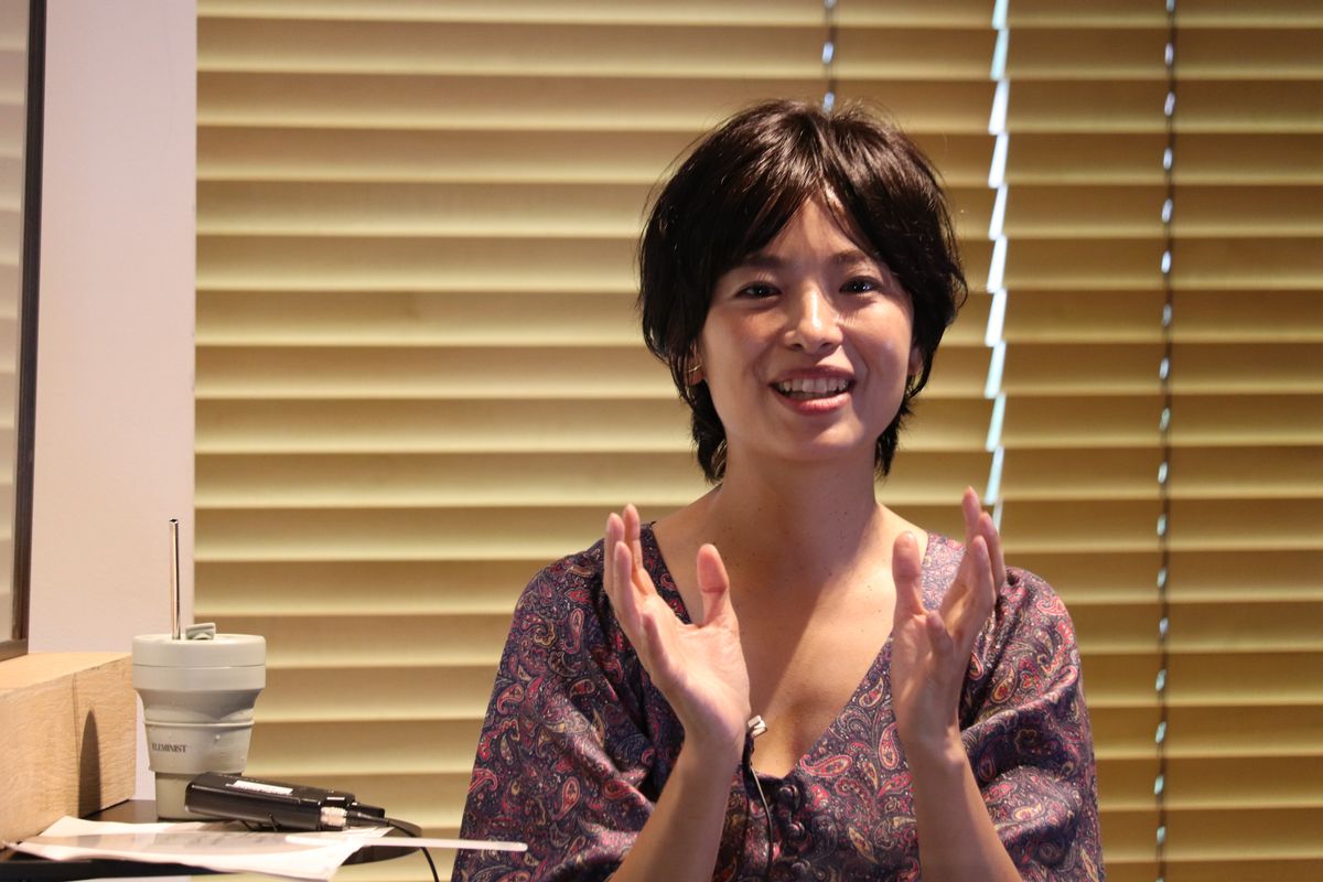 イベントで話す田中菜月さん