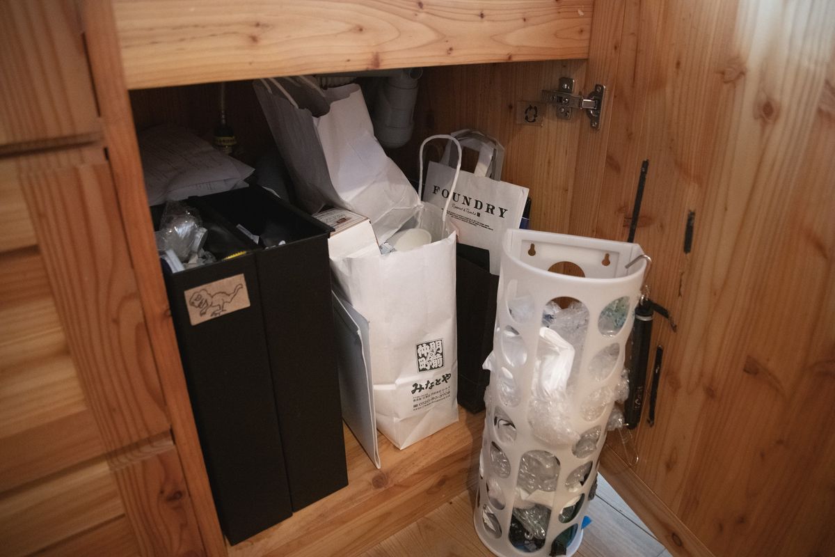 ごみ箱はすべてシンク下に集約