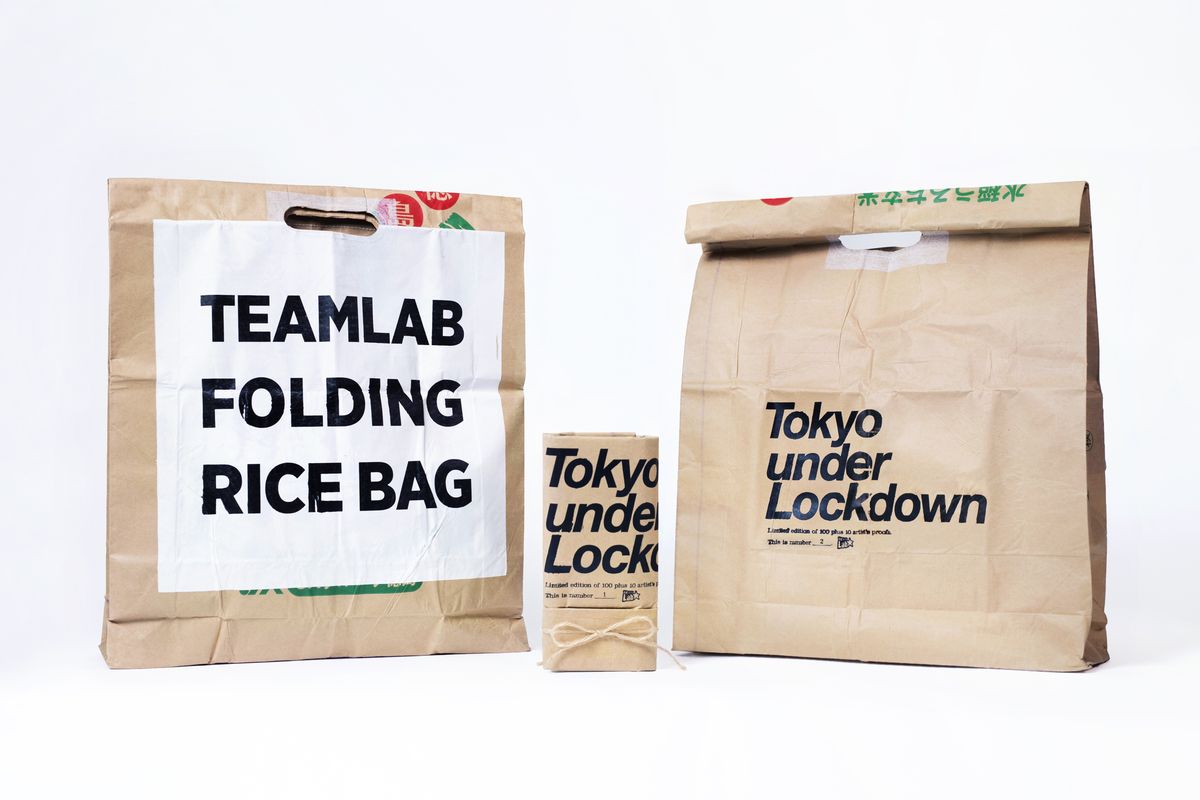 「teamLab Folding Rice Bag」
