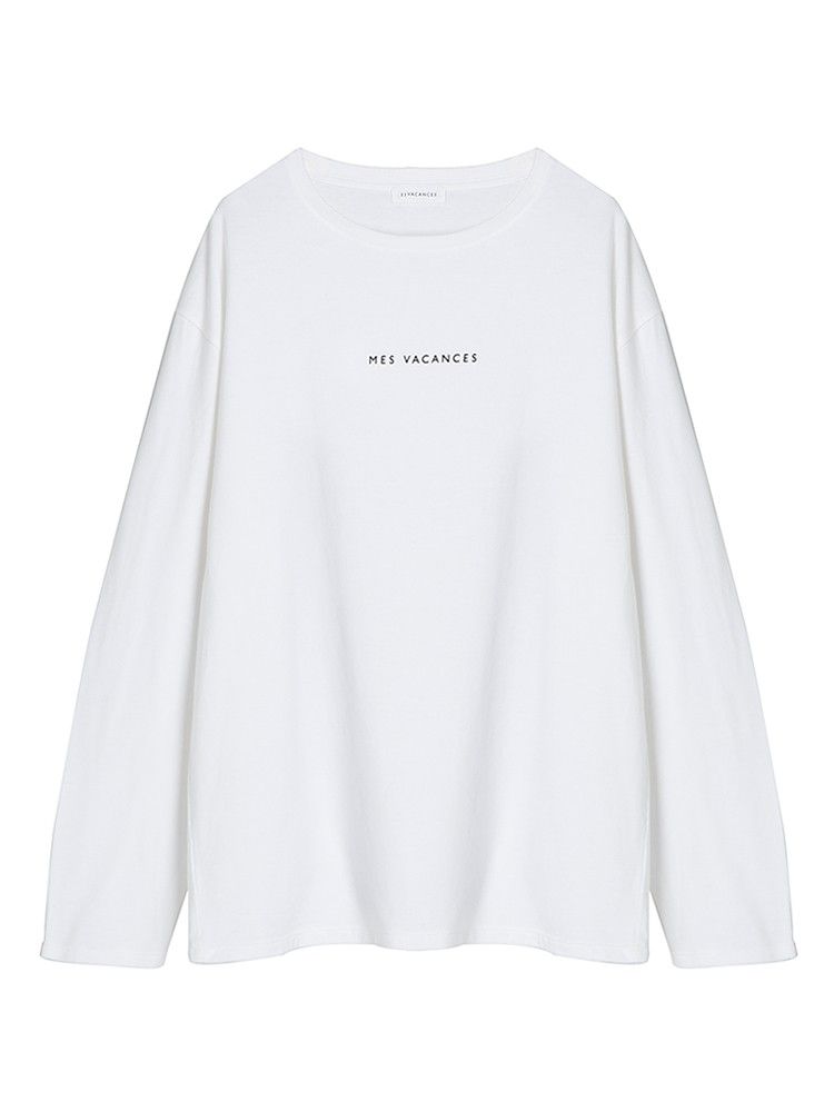 MES VACANCES オーガニックコットン 長袖ロゴTシャツ 10,000円