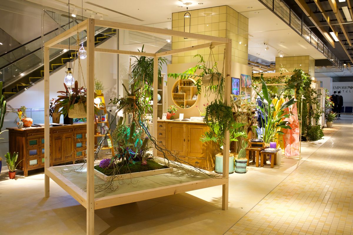 森星のメディテーションルームを再現したブース