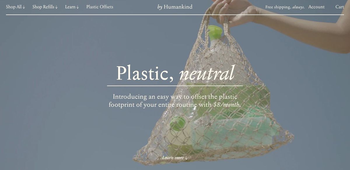 「by Humankind」がローンチした「Plastic Neutral」